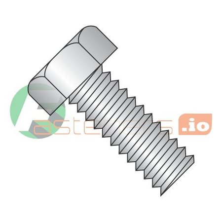 NEWPORT FASTENERS #6-32 x 1/2 in Slotted Hex Machine Screw, Plain 18-8 Stainless Steel, 5000 PK 818312